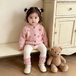 【66-90cm】カーディガン&レギンス ベビー キノコ スウィート - 画像 (6)
