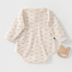 【52-73cm】ロンパース ベビー ナチュラル ドット - 画像 (5)