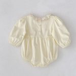 【66-130cm】ロンパースorワンピース 女の子 姉妹服 クリーム パフスリーブ - 画像 (11)