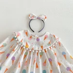 【66-90cm】ロンパース or ワンピース ベビー アイスクリーム プリント - 画像 (14)