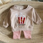 【66-100cm】セットアップ ベビー 刺繍 ボーダー トレーナー レギンス - 画像 (15)
