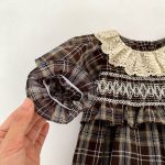 【66-130cm】ロンパースorワンピース ベビー レトロ チェック - 画像 (16)