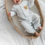 【66-90cm】ロンパース ベビー服 肌に優しい クマ柄リブ - 画像 (7)