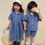 【80-150cm】セットアップorワンピース キッズ デニム おしゃれ