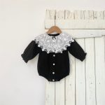 【66-90cm】ロンパース ベビー服 ガーリー ビッグレース襟 - 画像 (5)