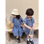 【80-150cm】セットアップorワンピース キッズ デニム おしゃれ - 画像 (18)