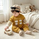 【66-90cm】セットアップ ベビー クマセーター＆レギン トレンド - 画像 (14)