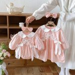 【66-130cm】ロンパースorワンピース 女の子 姉妹服 蝶結び付き かわいい - 画像 (12)