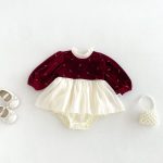 【66-90cm】ロンパース ベビー カラー バリワイン - 画像 (2)