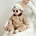 【66-90cm】ロンパース ベビー 熊さん付き かわいい - 画像 (3)