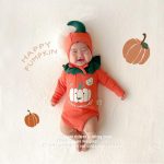 【66-90cm】ロンパース ベビー ハロウィン 可愛い カボチャ柄 - 画像 (5)