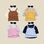 【73-110cm】Ｔシャツ キッズ服 韓国風 無地 - 画像 (7)