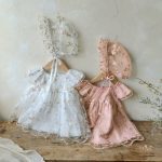 【73-100cm】ワンピース ベビー 花柄刺繍 チュール ドレス - 画像 (2)