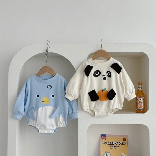 【66-90cm】ロンパース ベビー ペンギン かわいい