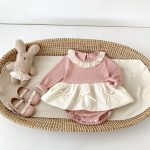 【66-90cm】ロンパース 可愛い 蝶結び ピンク ベビー服 - 画像 (8)