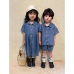 【80-150cm】セットアップorワンピース キッズ デニム おしゃれ - 画像 (16)