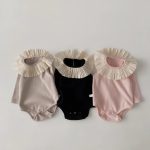 【66-80cm】ロンパース ベビー 韓国風 可愛い フリル襟 - 画像 (14)
