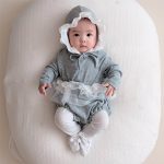 【66-90cm】ロンパース ベビー 韓国風 フリルグレー - 画像 (2)