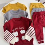【66-90cm】セットアップ ベビー クマセーター＆レギン トレンド - 画像 (20)
