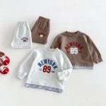 【80-130cm】セットアップ キッズ フェイクレイヤード カジュアル - 画像 (13)