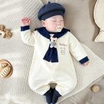 【66-90cm】ロンパース ベビー ベア クリーム - 画像 (2)
