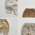 【73-100cm】ワイドパンツ ベビー 無地 ベーシック カジュアル - 画像 (7)