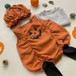【66-90cm】ロンパース&帽子 ハロウィン かぼちゃ - 画像 (4)