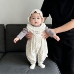 【66-90cm】サロペット&シャツ ベビー ウサギ ドット - 画像 (3)
