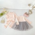 【73-110cm】ワンピース 女の子 カラーバリ メッシュ - 画像 (9)