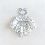 【66-130cm】ロンパースorワンピース ベビー 姉妹服 フラワー柄 - 画像 (10)