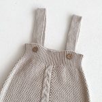 【66-100cm】サロペットパンツ ベビー ニット 無地 - 画像 (10)