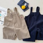【80-130cm】ワイドサロペット 女の子 ワークテイスト 無地 - 画像 (9)