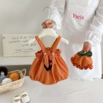 【66-90cm】サロペット＆帽子 かぼちゃ 可愛い ベビー服 - 画像 (10)