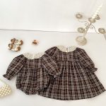 【66-130cm】ロンパースorワンピース ベビー レトロ チェック - 画像 (5)