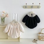【66-90cm】長袖ロンパース ベビー 可愛い襟 お出かけに - 画像 (9)