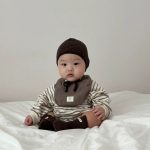 【66-90cm】ロンパース ベビー 韓国風 ボーダー柄 - 画像 (10)
