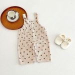 【66-90cm】サロペット ベビー コーデュロイ 花柄 - 画像 (4)