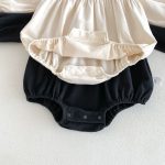 【66-90cm】長袖ロンパース ベビー 可愛い襟 お出かけに - 画像 (14)