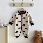 【66-90cm】ロンパース ベビー ニット カートゥーン柄 - 画像 (12)