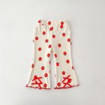 【73-110cm】レギンス リボン付き イチゴ 女の子 パンツ - 画像 (6)
