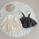 【66-90cm】サロペロンパース ベビー 可愛い フラワー - 画像 (6)