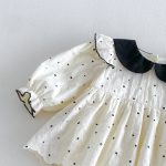 【66-90cm】ロンパース ベビー レース ドット - 画像 (13)