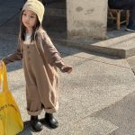 【80-130cm】ワイドサロペット 女の子 ワークテイスト 無地 - 画像 (14)