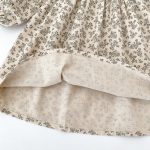 【66-130cm】ロンパースorワンピース ベビー フラワー パフスリーブ - 画像 (13)