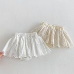 【66-100cm】キュロット ベビー チェック柄 レースフリル - 画像 (9)