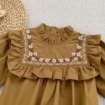【66-130cm】ロンパースor長袖ワンピース 女の子 姉妹コーデ 刺繍入り - 画像 (13)