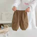 【73-100cm】パンツ ベビー ポケット付き 合わせやすい - 画像 (7)