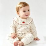【66-90cm】ロンパース ベビー チェリー柄 フリル - 画像 (3)