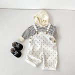 【73-110cm】サロペット ベビー オシャレ デニム ドット - 画像 (5)