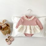 【66-90cm】ロンパース 可愛い 蝶結び ピンク ベビー服 - 画像 (4)
